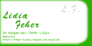 lidia feher business card